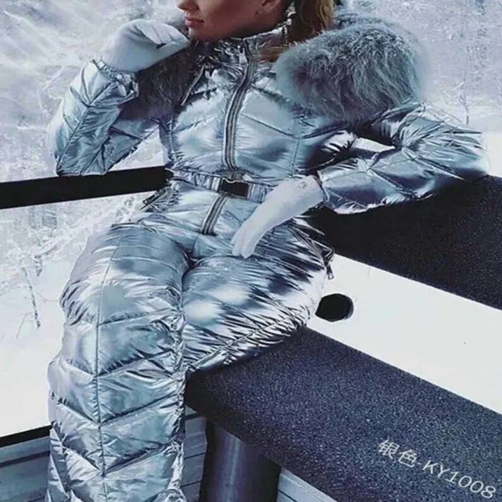 Baby blue Women's ski jumpsuit